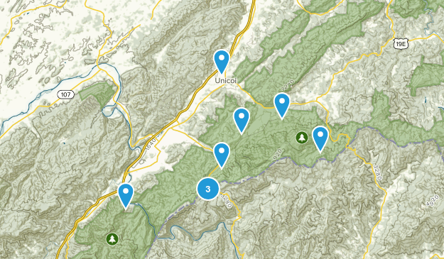 Unicoi, Tennessee Map