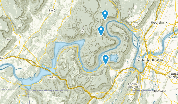 Whiteside, Tennessee Map
