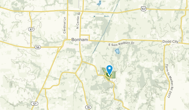 Bonham, Texas Map