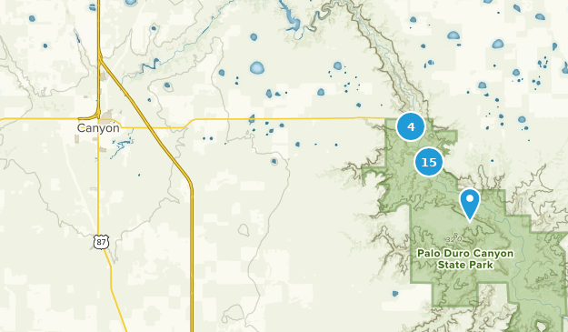 Canyon, Texas Map