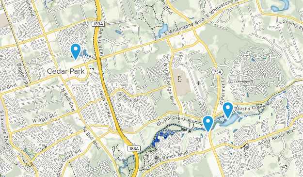 Cedar Park, Texas Map