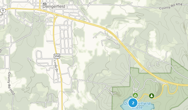 Daingerfield, Texas Map