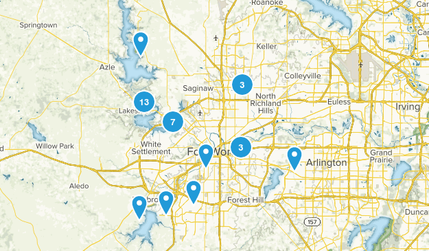 Fort Worth, Texas Map