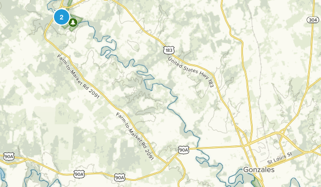 Gonzales, Texas Map