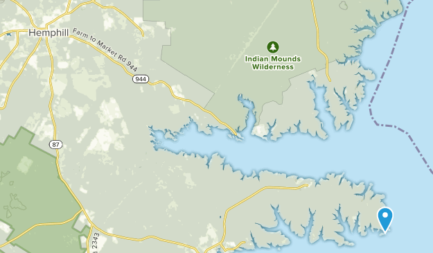 Hemphill, Texas Map