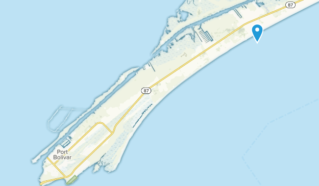 Port Bolivar, Texas Map