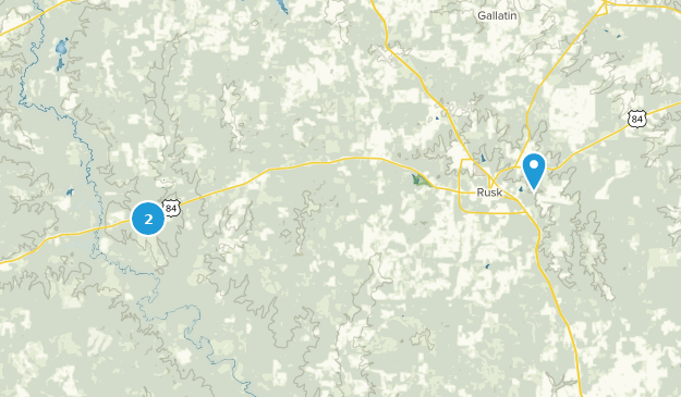 Rusk, Texas Map