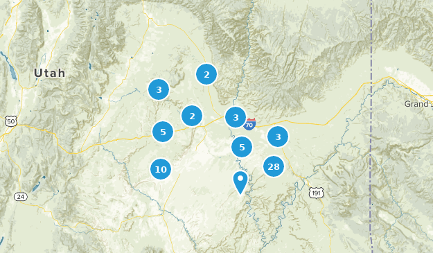 Green River, Utah Map