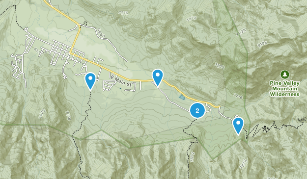 Pine Valley, Utah Map