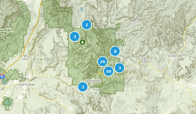 Springdale, Utah Map