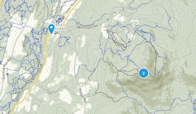 East Burke, Vermont Map
