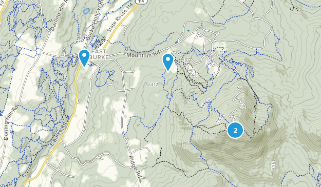East Burke, Vermont Map