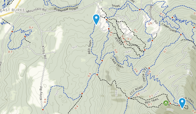 East Burke, Vermont Map