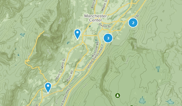 Manchester Center, Vermont Map