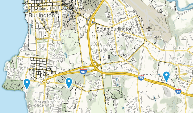 City map Burlington Vermont PDF