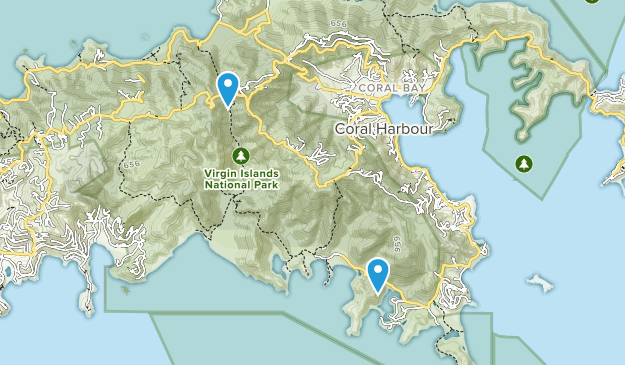 Coral Bay, Saint John Map
