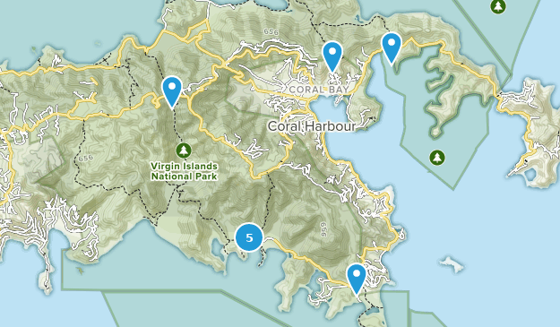 Reef Bay, Saint John Map