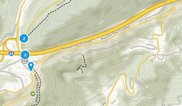Afton, Virginie Map