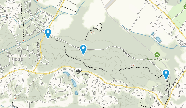 Artillery Ridge, Virginia Map