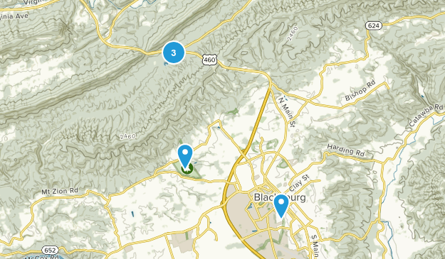 Blacksburg, Virginia Map