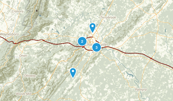Charlottesville, Virginia Map