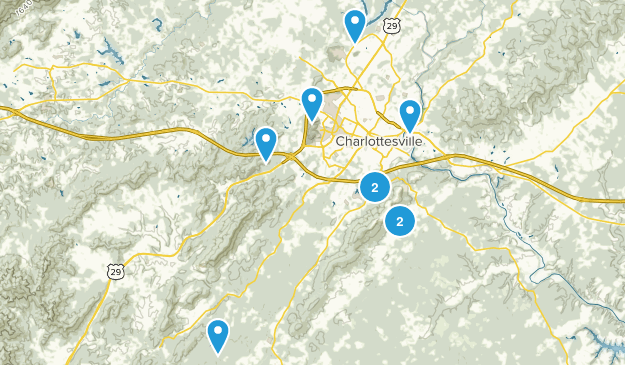 Charlottesville, Virginia Map