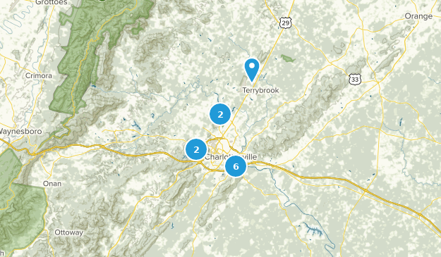 Charlottesville, Virginie Map