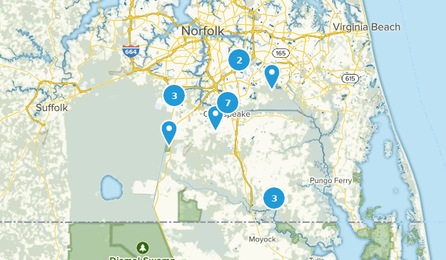 Chesapeake, Virginie Map