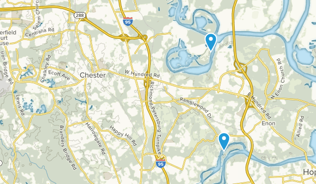 Chester, Virginie Map