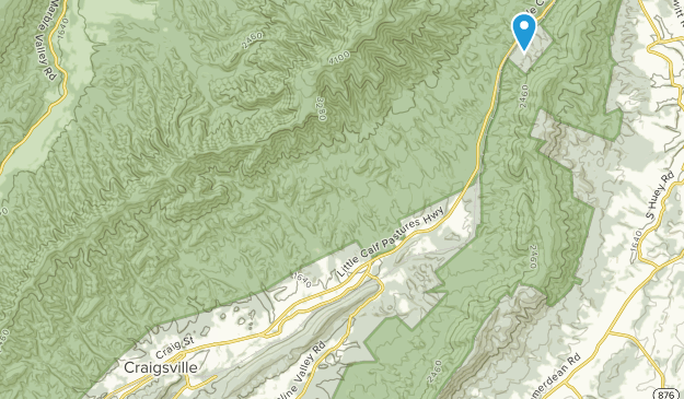 Craigsville, Virginie Map
