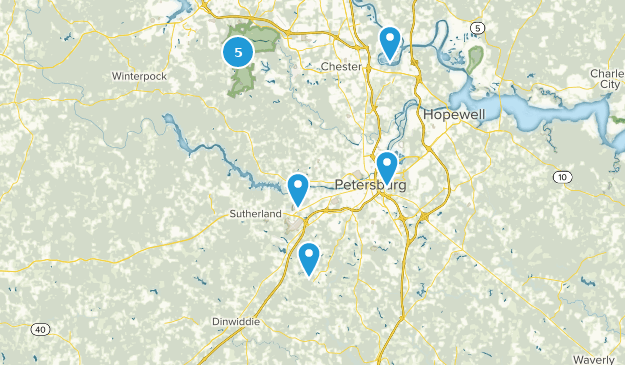 Dinwiddie, Virginie Map