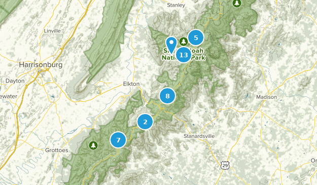 Elkton, Virginie Map
