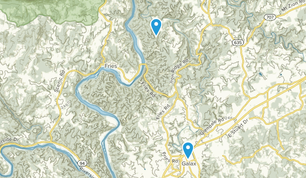Fries, Virginia Map