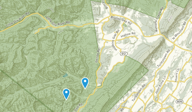 Fulks Run, Virginie Map