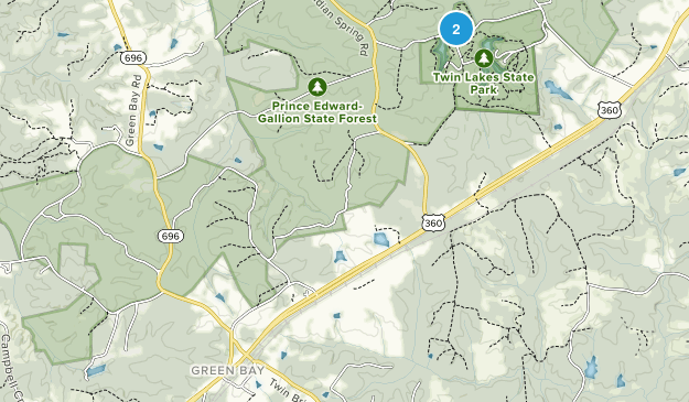 Green Bay, Virginia Map