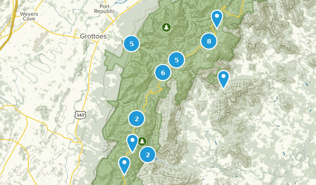 Grottoes, Virginia Map