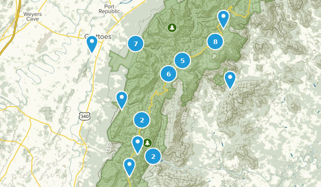 Grottoes, Virginie Map
