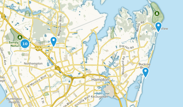 Hampton, Virginia Map