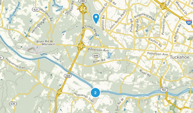 Huguenot Hills, Virginia Map