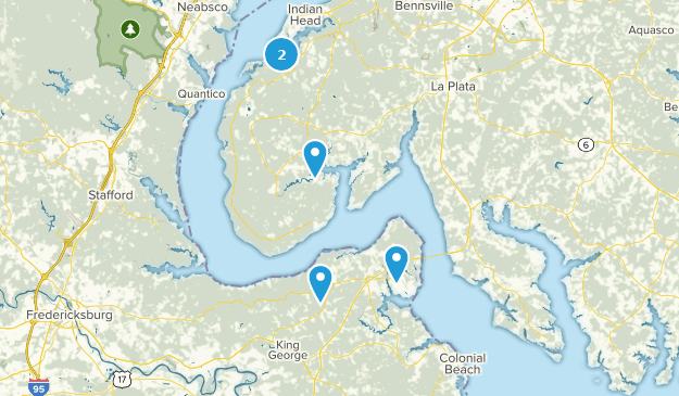 King George, Virginie Map