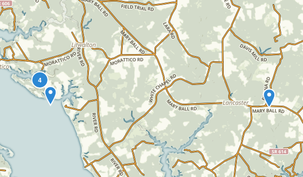 Lancaster, Virginia Map