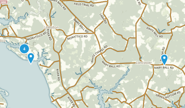 Lancaster, Virginia Map
