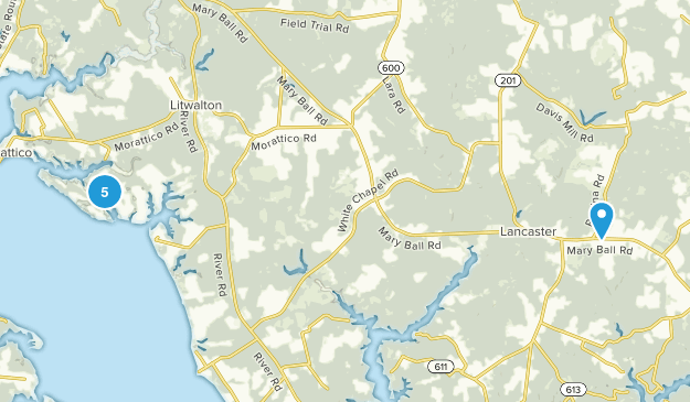 Lancaster, Virginia Map