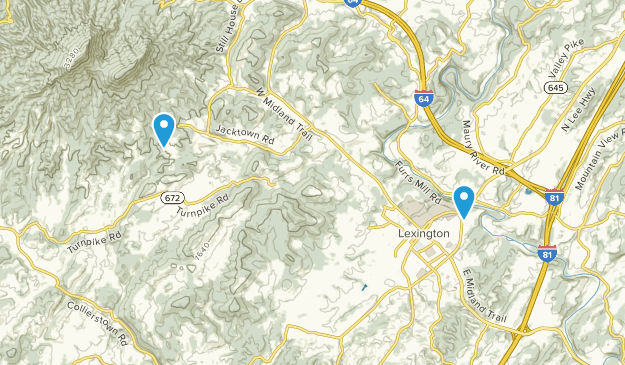 Lexington, Virginie Map