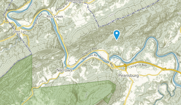 Narrows, Virginie Map