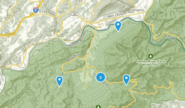Natural Bridge Station, Virginia Map