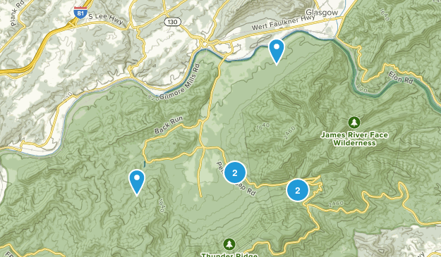 Natural Bridge Station, Virginia Map