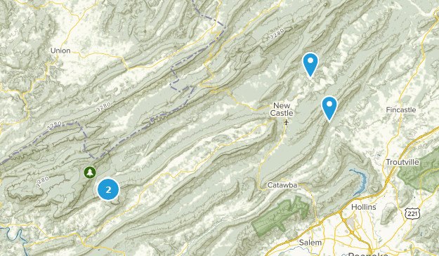 New Castle, Virginia Map