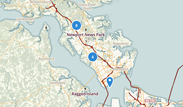 Newport News, Virginia Map