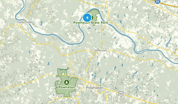 Powhatan, Virginie Map
